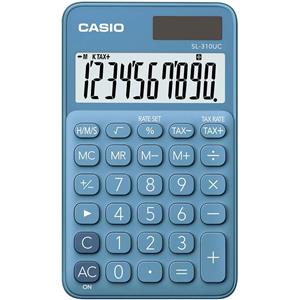 Casio SL-310UC-BU Taschenrechner Blau Display (Stellen): 10solarbetrieben, batteriebetrieben (B x H