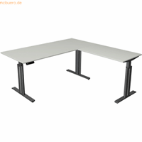 Kerkmann - Hoekbureau Move-3 elegant licht grijs 180x180cm elektrisch verstelbaar