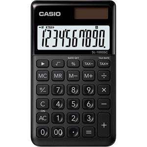 Casio SL-1000SC-BK Taschenrechner Schwarz Display (Stellen): 10solarbetrieben, batteriebetrieben (B