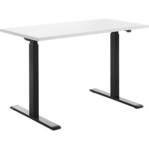 Topstar Bureautafel, elektrisch in hoogte verstelbaar, b x d = 1200 x 600 mm, wit blad, zwart onderstel