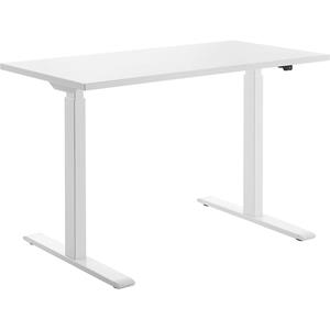 Topstar Bureautafel, elektrisch in hoogte verstelbaar, b x d = 1200 x 600 mm, wit blad, wit onderstel