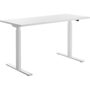 Topstar Bureautafel, elektrisch in hoogte verstelbaar, b x d = 1400 x 600 mm, wit blad, wit onderstel