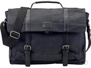 Pride and Soul by J&uuml;scha Pride and Soul Thunder Aktentas voor laptop (12 inch), zwart, canvas/imitatieleder