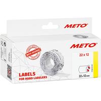 meto Preis-Etiketten Permanent Etiketten-Breite: 22mm Etiketten-Höhe: 12mm Weiß
