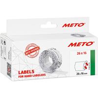 meto Preis-Etiketten Permanent Etiketten-Breite: 26mm Etiketten-Höhe: 16mm Weiß