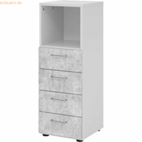 Hjh OFFICE PRO Beta 9 | Kast met 4 lades 3 OH, Melamine spaanplaat DIN 68765, Emissieklasse E1, Mehrfarbig