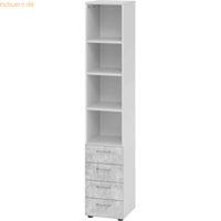 Hjh OFFICE PRO Beta 9 | Kast met 4 lades 6 OH, Melamine spaanplaat DIN 68765, Emissieklasse E1, Mehrfarbig