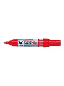 Pilot Pen V-Super Color Medium Tip Bullet Marker - Red