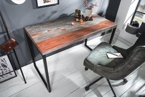 Bureau Elements 118cm Massief Sheesham Hout Smokegrijs - 40280