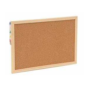 Prikbord/memobord Inclusief Punaises 30 X 45 Cm - Naturel Kurk - Kantoor Artikelen/woonaccessoires