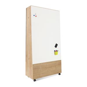 Rocada Natural Verrijdbaar Statief - Houten Zuil Voor 2 Skin Whiteboards Van 100 X 150 Cm