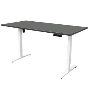 Elektrisch Verstelbaar Bureau - 180x80 Cm - Single Motor - Wit / Antraciet