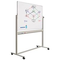 Whiteboard Verrijdbaar - Dubbelzijdig - Magnetisch - 120x150 Cm