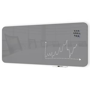 smitvisual Smit Visual design glassboard 88x180 cm - Stone Grey