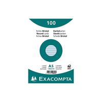 Exacompta Karteikarten 10818S A5 liniert 205g blau 100 StÃ¼ck