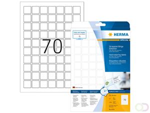 HERMA Weerbestendig Etiketten 8339 A4 Wit Vierkant 24 x 24 mm 25 Vellen van 70 Etiketten