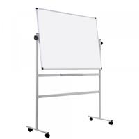 BI-Office Whiteboard Revolver Mobil 150 x 120cm emailliert Aluminiumrahmen drehbar beidseitig