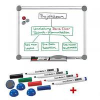 Maul Whiteboard 2000 pro 90 x 60cm emailliert Aluminiumrahmen inkl. Marker + Magnete