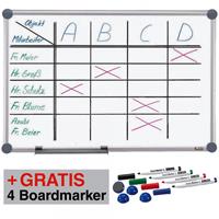 Maul Whiteboard 2000 pro 60 x 45cm kunststoffbeschichtet Aluminiumrahmen inkl. Marker + Magnete