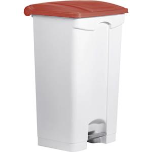 Helit MÃ¼lleimer 90,0 l weiÃ, rot H24023-25