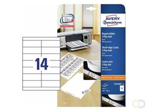 Schapkaarten Avery 105X38Mm 170Gr Wit 25 Vel 8 Kaarten Per Vel