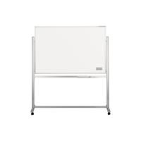 Magnetoplan Whiteboard ferroscript Mobil 150 x 100cm emailliert Aluminiumrahmen drehbar beidseitig