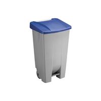 Sunware Afvalcontainer/rolemmer/pedaalemmer Basic - blauw - 120 liter - 51 x 43 x 88 cm - huis/tuin afval sc -