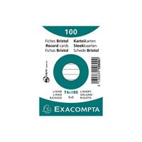 Exacompta Karteikarten 10800S A7 liniert 205g weiÃ 100 StÃ¼ck