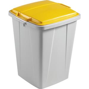 DURABLE Abfalleimer DURABIN FLIP VEH2012030 52x61x49cm grau/gelb