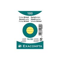 Exacompta Karteikarten 10820S A7 liniert 205g gelb 100 StÃ¼ck