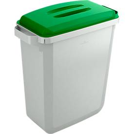 DURABLE Abfalleimer DURABIN VEH2012028 60l grau +Deckel gn