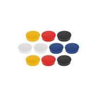 Discofix magnetoplan hobby magneet, kleurenassorti, Ã 24 x 8mm, 10 stuks