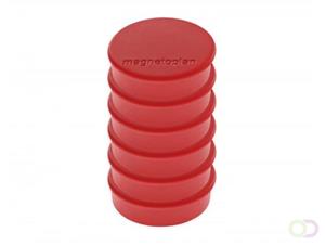 Discofix magnetoplan hobby magneet in blisterverpakking, rood, Ã 24 x 8mm, 4 stuks