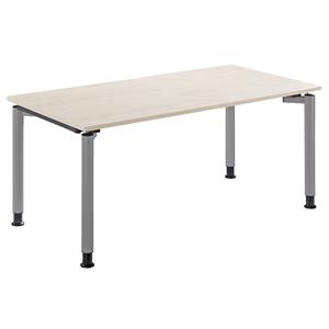 FM BÜROMÖBEL THEA Schreibtisch mit 4-Fußgestell - Höhe 680 – 820 mm - Breite 1600 mm,