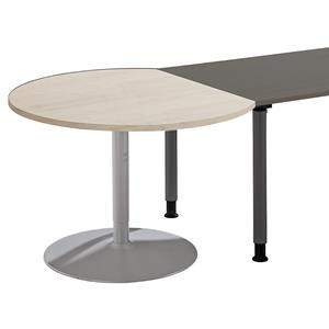 THEA - Aanbouwtafel, met schotelvoet, ahornhoutdecor