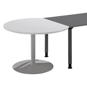 THEA - Aanbouwtafel, met schotelvoet, oud wit