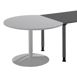 THEA - Aanbouwtafel, met schotelvoet, lichtgrijs