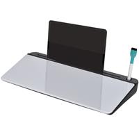 Vinsetto Tisch-Organizer und Memoboard für Schreibtisch mit Tablett-Stand Weiß+Schwarz - weiß/schwarz