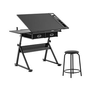 Fromm & Starck Tekentafel - 115 x 60 cm - kantelbaar en in hoogte verstelbaar - met kruk