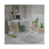 Homemania Computerbureau Patara 120x60x75 cm wit en eikenkleurig