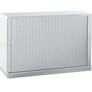 FM BÜROMÖBEL Rollladenschrank - Höhe 781 mm, 1 Fachboden, lichtgrau Büromöbel HANNA