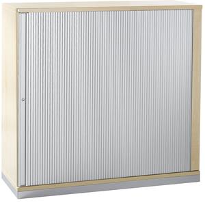 FM BÜROMÖBEL Rollladenschrank - Höhe 1133 mm, 2 Fachböden, Dekor Ahorn Büromöbel HANNA