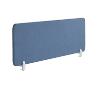 Beliani Bureauscherm blauw 130 x 40 cm WALLY