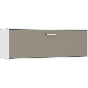 mauser Losse box, hangend, 1 klep voor barvak, breedte 1155 mm, zuiver wit / beigegrijs
