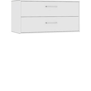 mauser Losse box, hangend, 2 laden, breedte 770 mm, zuiver wit