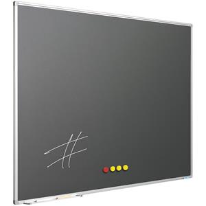 Smit Visual Krijtbord Softline profiel 8mm, emailstaal grijs