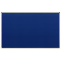 EUROKRAFTpro Prikbord met aluminium frame, textielbekleding, blauw, b x h = 1800 x 1200 mm