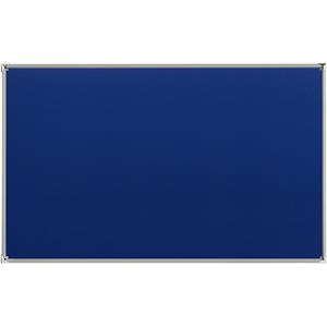 EUROKRAFTpro Prikbord met aluminium frame, textielbekleding, blauw, b x h = 1800 x 1200 mm