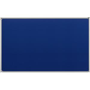 EUROKRAFTpro Prikbord met aluminium frame, textielbekleding, blauw, b x h = 1800 x 1200 mm