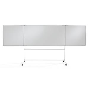 EUROKRAFTpro Verrijdbaar, inklapbaar bord, plaatstaal, geëmailleerd, b x h = 4000 x 1890 mm